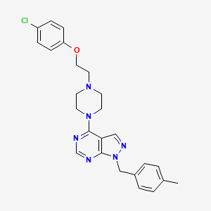 4-(4-(2-(4-chlorophenoxy)ethyl)piperazin-1-yl)-1-(4-methylbenzyl)-1H-pyrazolo[3,4-d]pyrimidine