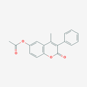 4-methyl-2-oxo-3-phenyl-2H-chromen-6-yl acetate