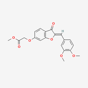(Z)-methyl 2-((2-(3,4-dimethoxybenzylidene)-3-oxo-2,3-dihydrobenzofuran-6-yl)oxy)acetate