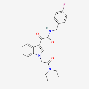 molecular formula C23H24FN3O3 B2749204 N,N-diethyl-2-[3-({[(4-fluorophenyl)methyl]carbamoyl}carbonyl)-1H-indol-1-yl]acetamide CAS No. 872848-73-2