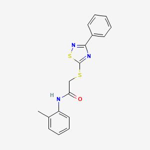 molecular formula C17H15N3OS2 B2749382 N-(2-methylphenyl)-2-[(3-phenyl-1,2,4-thiadiazol-5-yl)sulfanyl]acetamide CAS No. 864855-93-6