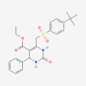 molecular formula C24H28N2O5S B2749402 Ethyl 6-[(4-tert-butylbenzenesulfonyl)methyl]-2-oxo-4-phenyl-1,2,3,4-tetrahydropyrimidine-5-carboxylate CAS No. 865657-07-4