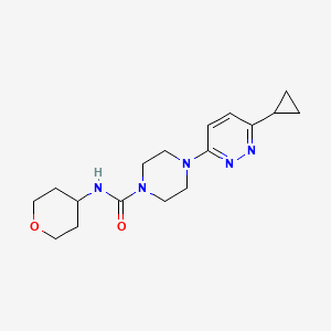 molecular formula C17H25N5O2 B2749437 4-(6-cyclopropylpyridazin-3-yl)-N-(oxan-4-yl)piperazine-1-carboxamide CAS No. 2195941-42-3