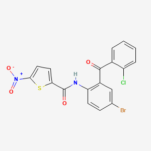 molecular formula C18H10BrClN2O4S B2749569 N-[4-bromo-2-(2-chlorobenzoyl)phenyl]-5-nitrothiophene-2-carboxamide CAS No. 328038-49-9