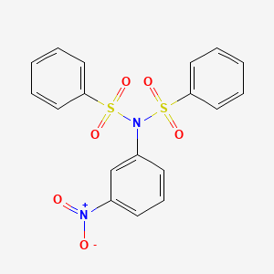 molecular formula C18H14N2O6S2 B2749572 N-(benzenesulfonyl)-N-(3-nitrophenyl)benzenesulfonamide CAS No. 1114824-00-8