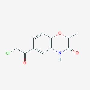 B2749576 6-(2-Chloro-acetyl)-2-methyl-4H-benzo[1,4]oxazin-3-one CAS No. 128101-38-2