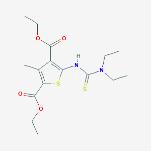molecular formula C16H24N2O4S2 B274959 Diethyl 5-(diethylcarbamothioylamino)-3-methylthiophene-2,4-dicarboxylate 