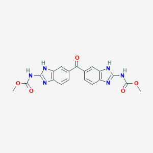 molecular formula C19H16N6O5 B027496 2,2'-Dicarbomethoxyamino-5-5'-dibenzimidazolyl ketone CAS No. 102342-72-3