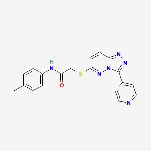 molecular formula C19H16N6OS B2749639 N-(4-methylphenyl)-2-{[3-(pyridin-4-yl)-[1,2,4]triazolo[4,3-b]pyridazin-6-yl]sulfanyl}acetamide CAS No. 868969-62-4