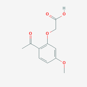molecular formula C11H12O5 B2749642 2-(2-Acetyl-5-methoxyphenoxy)acetic acid CAS No. 29048-57-5