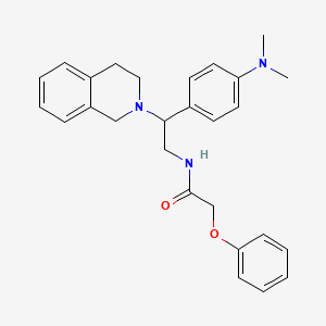 molecular formula C27H31N3O2 B2749656 N-{2-[4-(dimethylamino)phenyl]-2-(1,2,3,4-tetrahydroisoquinolin-2-yl)ethyl}-2-phenoxyacetamide CAS No. 946287-21-4