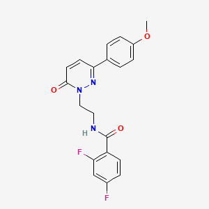 molecular formula C20H17F2N3O3 B2749685 2,4-difluoro-N-(2-(3-(4-methoxyphenyl)-6-oxopyridazin-1(6H)-yl)ethyl)benzamide CAS No. 923121-51-1