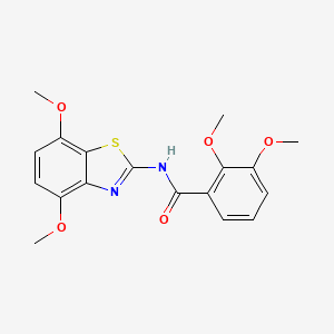 molecular formula C18H18N2O5S B2749691 N-(4,7-dimethoxy-1,3-benzothiazol-2-yl)-2,3-dimethoxybenzamide CAS No. 895443-61-5