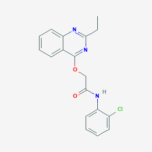 molecular formula C18H16ClN3O2 B2749693 N-(2-chlorophenyl)-2-[(2-ethylquinazolin-4-yl)oxy]acetamide CAS No. 1115933-39-5
