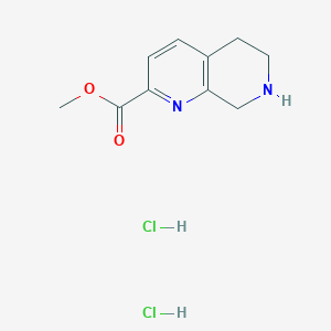 molecular formula C10H14Cl2N2O2 B2749783 Methyl 5,6,7,8-tetrahydro-1,7-naphthyridine-2-carboxylate dihydrochloride CAS No. 2126162-88-5