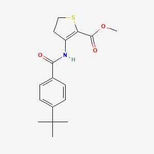 molecular formula C17H21NO3S B2749805 METHYL 3-(4-TERT-BUTYLBENZAMIDO)-4,5-DIHYDROTHIOPHENE-2-CARBOXYLATE CAS No. 389065-36-5