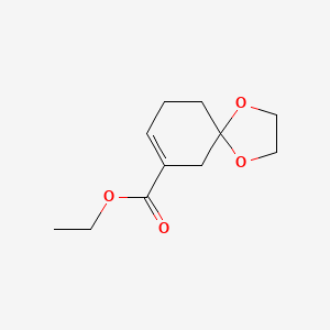 molecular formula C11H16O4 B2749813 Ethyl 1,4-dioxaspiro[4.5]dec-7-ene-7-carboxylate CAS No. 38334-83-7