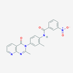 molecular formula C22H17N5O4 B2749859 N-(2-methyl-4-{2-methyl-4-oxo-3H,4H-pyrido[2,3-d]pyrimidin-3-yl}phenyl)-3-nitrobenzamide CAS No. 1003641-23-3