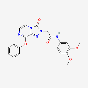 molecular formula C21H19N5O5 B2749878 N-(3,4-dimethoxyphenyl)-2-{3-oxo-8-phenoxy-2H,3H-[1,2,4]triazolo[4,3-a]pyrazin-2-yl}acetamide CAS No. 1251601-88-3