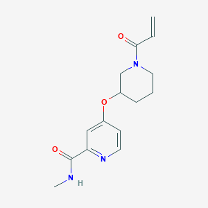 molecular formula C15H19N3O3 B2750035 N-methyl-4-{[1-(prop-2-enoyl)piperidin-3-yl]oxy}pyridine-2-carboxamide CAS No. 2361883-71-6