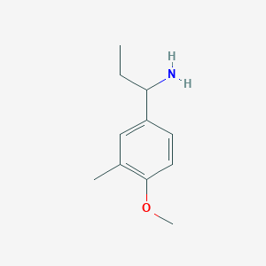 molecular formula C11H17NO B2750044 1-(4-Methoxy-3-methylphenyl)propan-1-amine CAS No. 105321-37-7