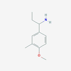[1-(4-Methoxy-3-methylphenyl)propyl]amine