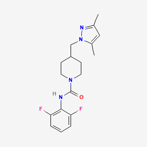 N-(2,6-difluorophenyl)-4-((3,5-dimethyl-1H-pyrazol-1-yl)methyl)piperidine-1-carboxamide