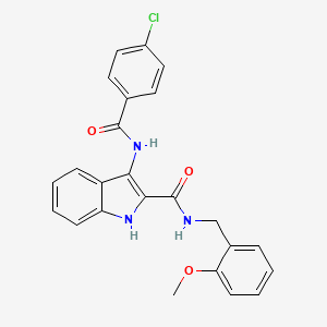 3-(4-chlorobenzamido)-N-(2-methoxybenzyl)-1H-indole-2-carboxamide