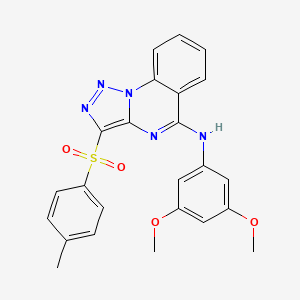 molecular formula C24H21N5O4S B2750071 N-(3,5-DIMETHOXYPHENYL)-3-(4-METHYLBENZENESULFONYL)-[1,2,3]TRIAZOLO[1,5-A]QUINAZOLIN-5-AMINE CAS No. 899348-59-5