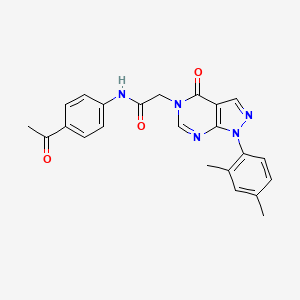 molecular formula C23H21N5O3 B2750073 N-(4-acetylphenyl)-2-[1-(2,4-dimethylphenyl)-4-oxo-1H,4H,5H-pyrazolo[3,4-d]pyrimidin-5-yl]acetamide CAS No. 895001-02-2