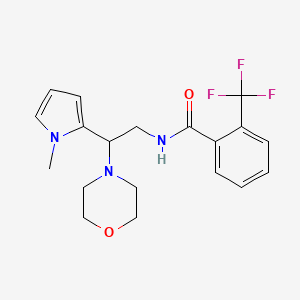 molecular formula C19H22F3N3O2 B2750082 N-(2-(1-methyl-1H-pyrrol-2-yl)-2-morpholinoethyl)-2-(trifluoromethyl)benzamide CAS No. 1049462-66-9