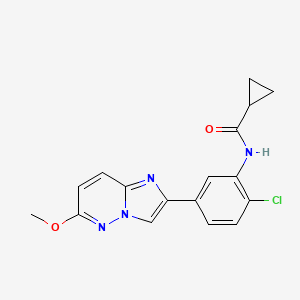 molecular formula C17H15ClN4O2 B2750095 N-(2-chloro-5-(6-methoxyimidazo[1,2-b]pyridazin-2-yl)phenyl)cyclopropanecarboxamide CAS No. 946323-20-2