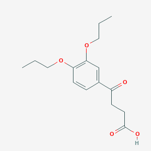 molecular formula C16H22O5 B2750119 4-(3,4-Dipropoxyphenyl)-4-oxobutanoic acid CAS No. 568553-00-4