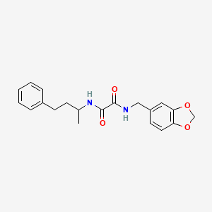 molecular formula C20H22N2O4 B2750120 N-[(2H-1,3-benzodioxol-5-yl)methyl]-N'-(4-phenylbutan-2-yl)ethanediamide CAS No. 941962-72-7
