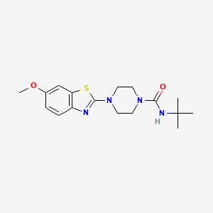 molecular formula C17H24N4O2S B2750124 N-tert-butyl-4-(6-methoxy-1,3-benzothiazol-2-yl)piperazine-1-carboxamide CAS No. 1207006-18-5