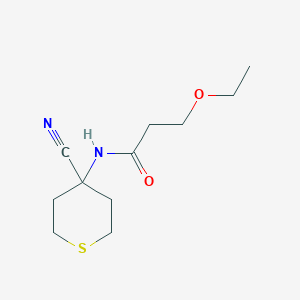 molecular formula C11H18N2O2S B2750147 N-(4-cyanothian-4-yl)-3-ethoxypropanamide CAS No. 1444681-28-0