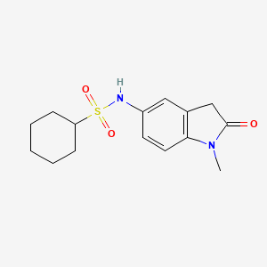 molecular formula C15H20N2O3S B2750164 N-(1-methyl-2-oxoindolin-5-yl)cyclohexanesulfonamide CAS No. 921537-43-1