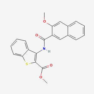 molecular formula C22H17NO4S B2750186 methyl 3-(3-methoxynaphthalene-2-amido)-1-benzothiophene-2-carboxylate CAS No. 441290-52-4
