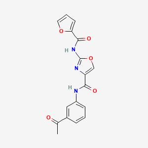 molecular formula C17H13N3O5 B2750187 N-(3-acetylphenyl)-2-(furan-2-amido)-1,3-oxazole-4-carboxamide CAS No. 1286712-69-3