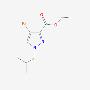 molecular formula C10H15BrN2O2 B2750195 ethyl 4-bromo-1-isobutyl-1H-pyrazole-3-carboxylate CAS No. 1856021-12-9