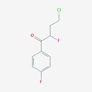 molecular formula C10H9ClF2O B027502 4-Chloro-2-fluoro-1-(4-fluorophenyl)butan-1-one CAS No. 110690-93-2