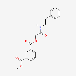 molecular formula C19H19NO5 B2750249 Methyl (2-oxo-2-(phenethylamino)ethyl) isophthalate CAS No. 1794916-87-2