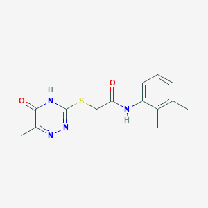 molecular formula C14H16N4O2S B2750252 N-(2,3-dimethylphenyl)-2-[(5-hydroxy-6-methyl-1,2,4-triazin-3-yl)sulfanyl]acetamide CAS No. 459850-44-3
