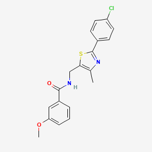 N-{[2-(4-chlorophenyl)-4-methyl-1,3-thiazol-5-yl]methyl}-3-methoxybenzamide
