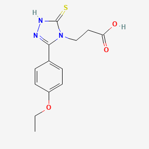 3-[3-(4-ethoxyphenyl)-5-sulfanyl-4H-1,2,4-triazol-4-yl]propanoic acid