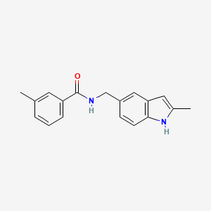 3-methyl-N-((2-methyl-1H-indol-5-yl)methyl)benzamide
