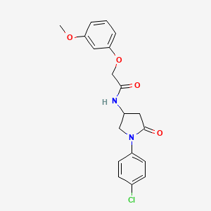 N-[1-(4-chlorophenyl)-5-oxopyrrolidin-3-yl]-2-(3-methoxyphenoxy)acetamide