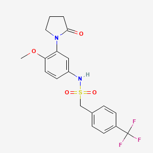 N-[4-methoxy-3-(2-oxopyrrolidin-1-yl)phenyl]-1-[4-(trifluoromethyl)phenyl]methanesulfonamide