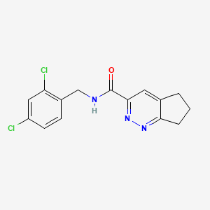 N-[(2,4-dichlorophenyl)methyl]-5H,6H,7H-cyclopenta[c]pyridazine-3-carboxamide