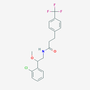 molecular formula C19H19ClF3NO2 B2750307 N-[2-(2-chlorophenyl)-2-methoxyethyl]-3-[4-(trifluoromethyl)phenyl]propanamide CAS No. 1795442-39-5